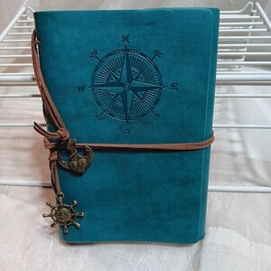 Writing Journal High Quality Faux Leather-Spiral Refillable 7.25"×5" Turquoise